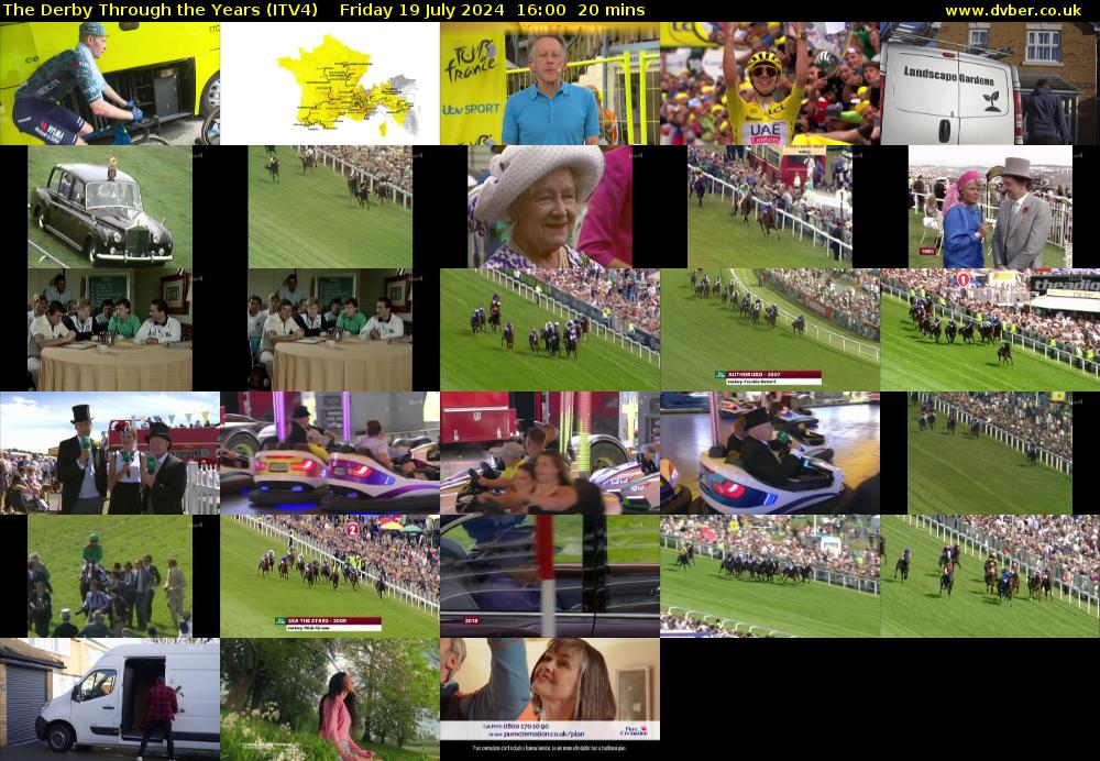 The Derby Through the Years (ITV4) Friday 19 July 2024 16:00 - 16:20