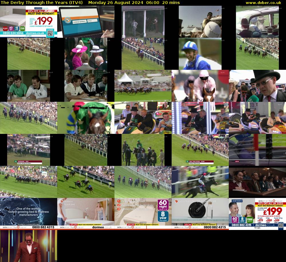 The Derby Through the Years (ITV4) Monday 26 August 2024 06:00 - 06:20
