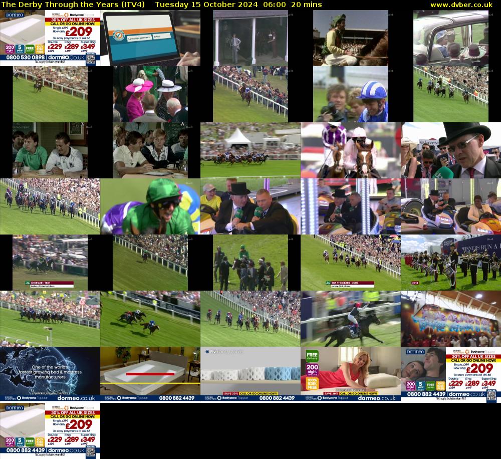 The Derby Through the Years (ITV4) Tuesday 15 October 2024 06:00 - 06:20