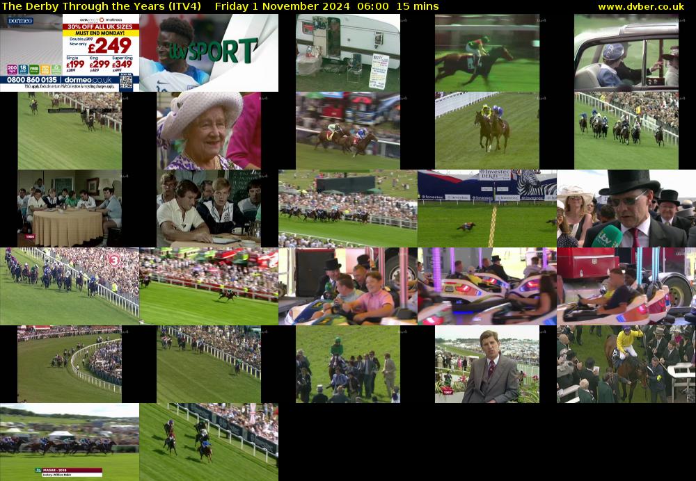 The Derby Through the Years (ITV4) Friday 1 November 2024 06:00 - 06:15