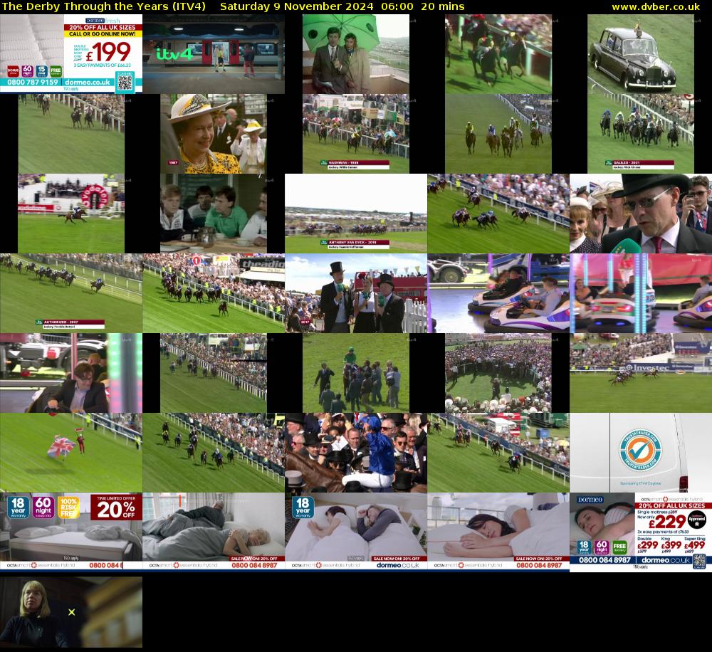 The Derby Through the Years (ITV4) Saturday 9 November 2024 06:00 - 06:20