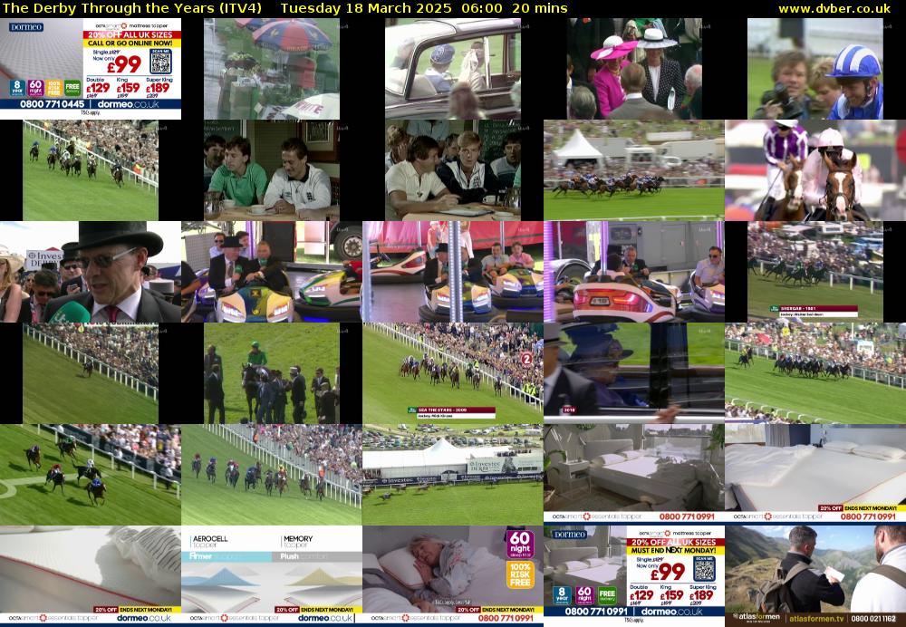 The Derby Through the Years (ITV4) Tuesday 18 March 2025 06:00 - 06:20