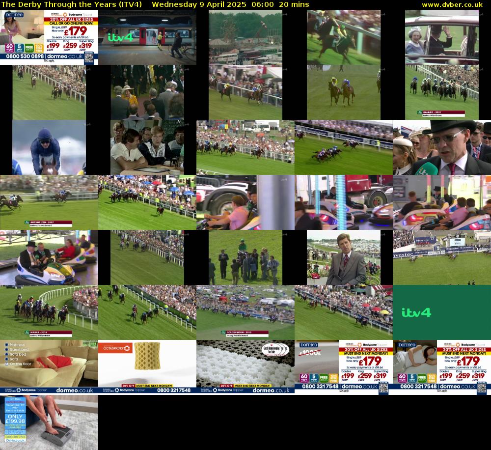 The Derby Through the Years (ITV4) Wednesday 9 April 2025 06:00 - 06:20