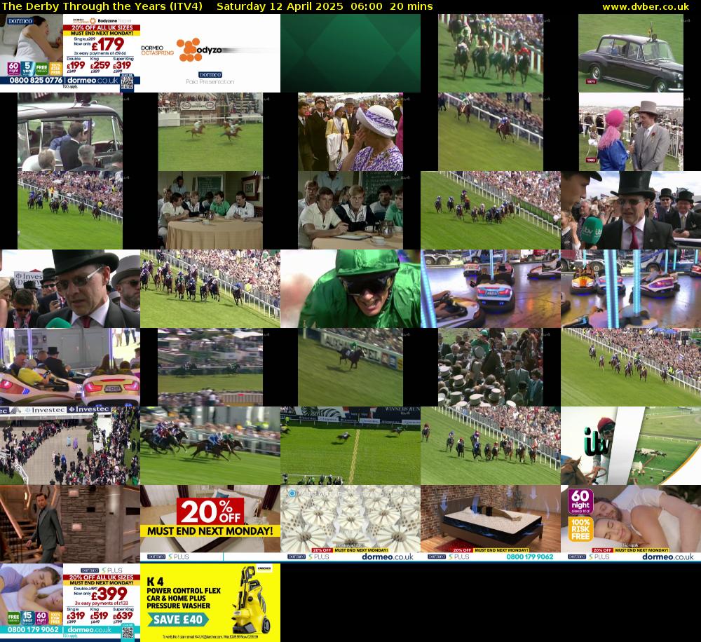 The Derby Through the Years (ITV4) Saturday 12 April 2025 06:00 - 06:20