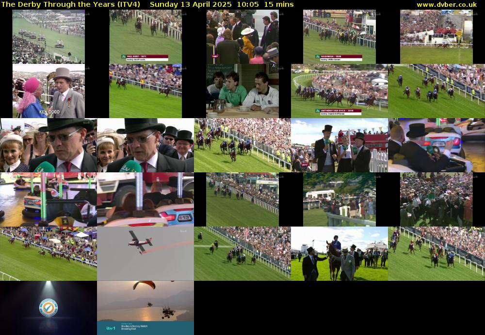 The Derby Through the Years (ITV4) Sunday 13 April 2025 10:05 - 10:20