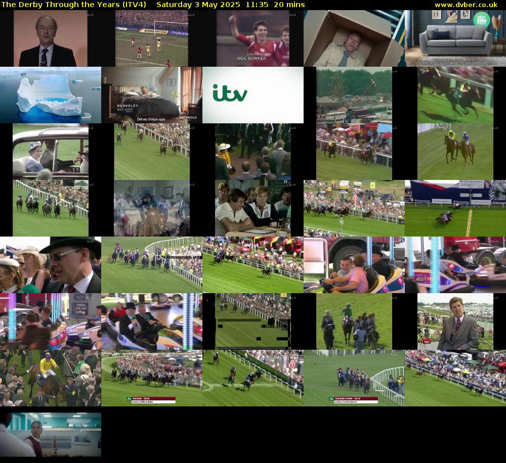 The Derby Through the Years (ITV4) Saturday 3 May 2025 11:35 - 11:55