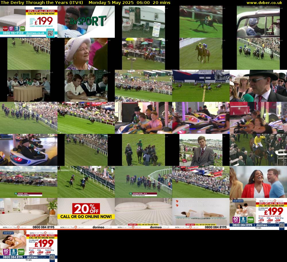 The Derby Through the Years (ITV4) Monday 5 May 2025 06:00 - 06:20