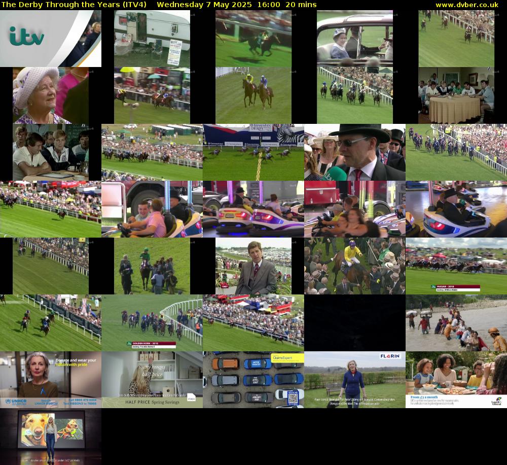 The Derby Through the Years (ITV4) Wednesday 7 May 2025 16:00 - 16:20