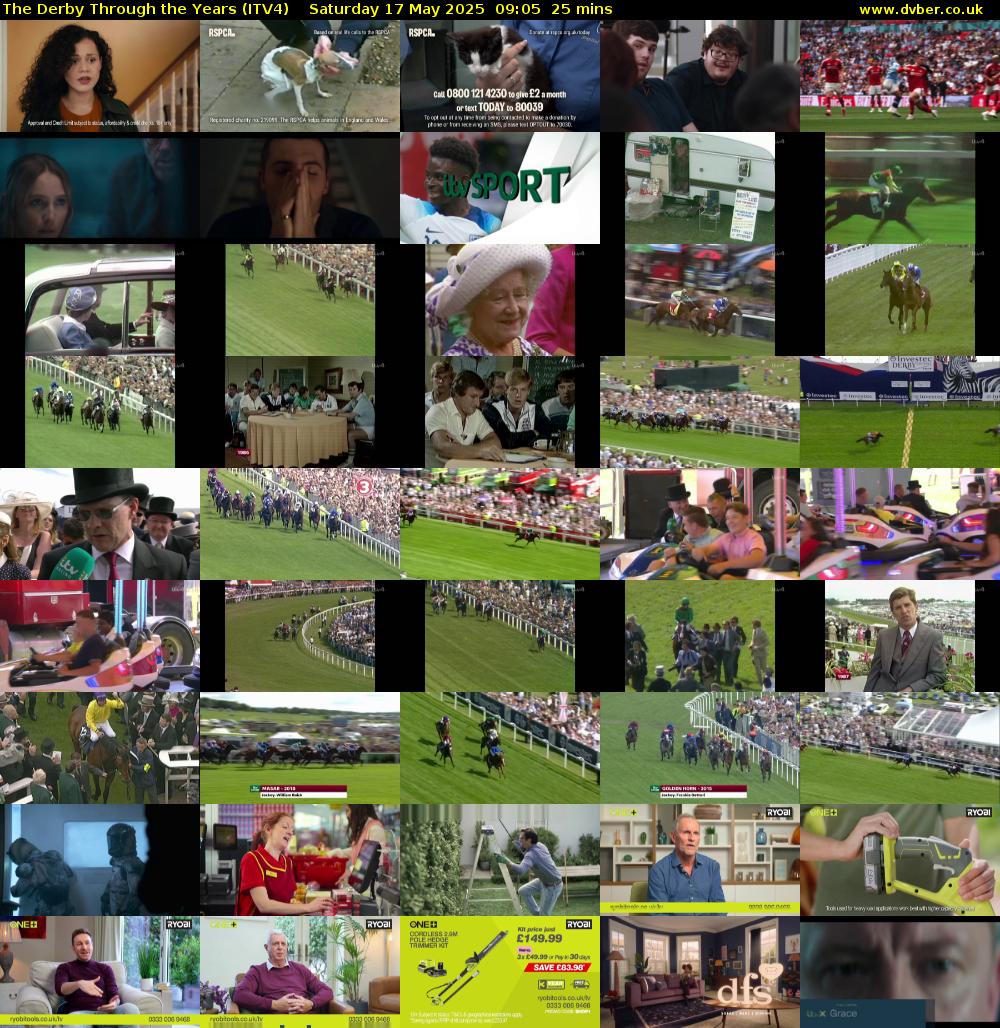 The Derby Through the Years (ITV4) Saturday 17 May 2025 09:05 - 09:30