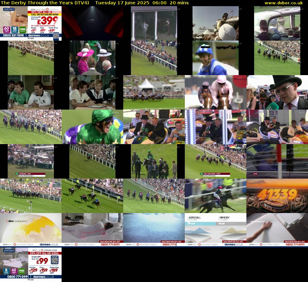 The Derby Through the Years (ITV4) Tuesday 17 June 2025 06:00 - 06:20