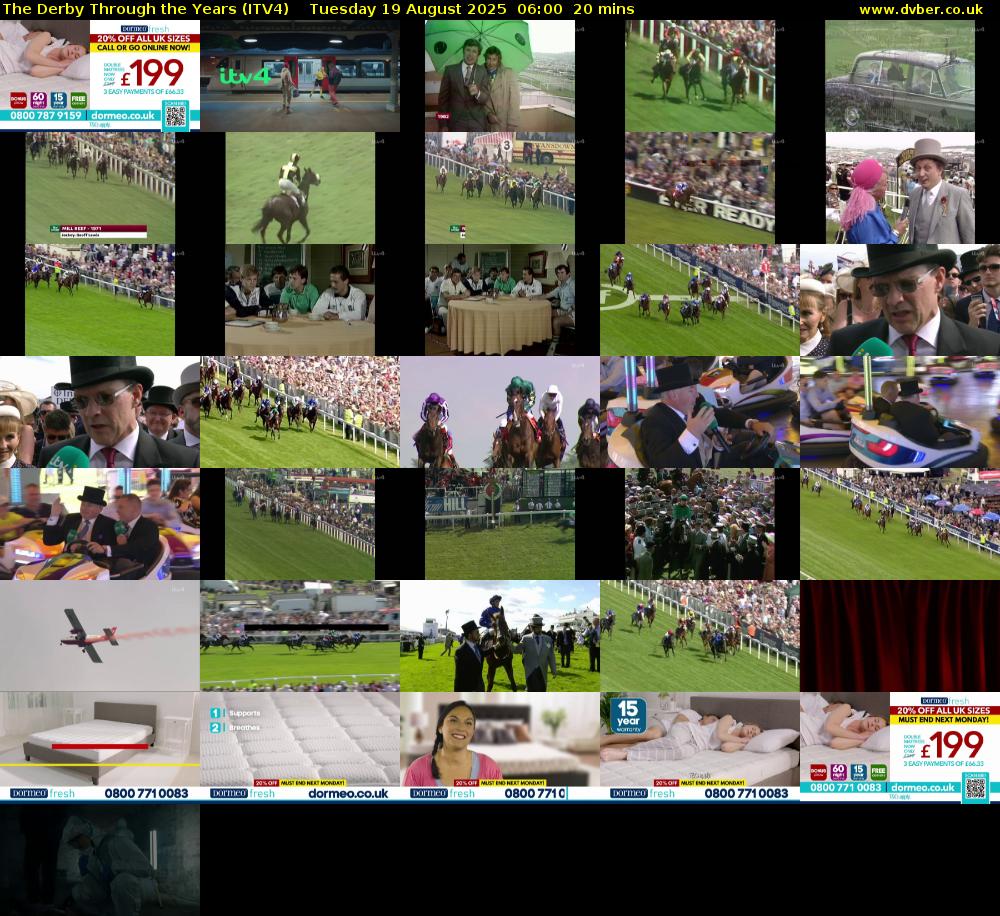 The Derby Through the Years (ITV4) Tuesday 19 August 2025 06:00 - 06:20