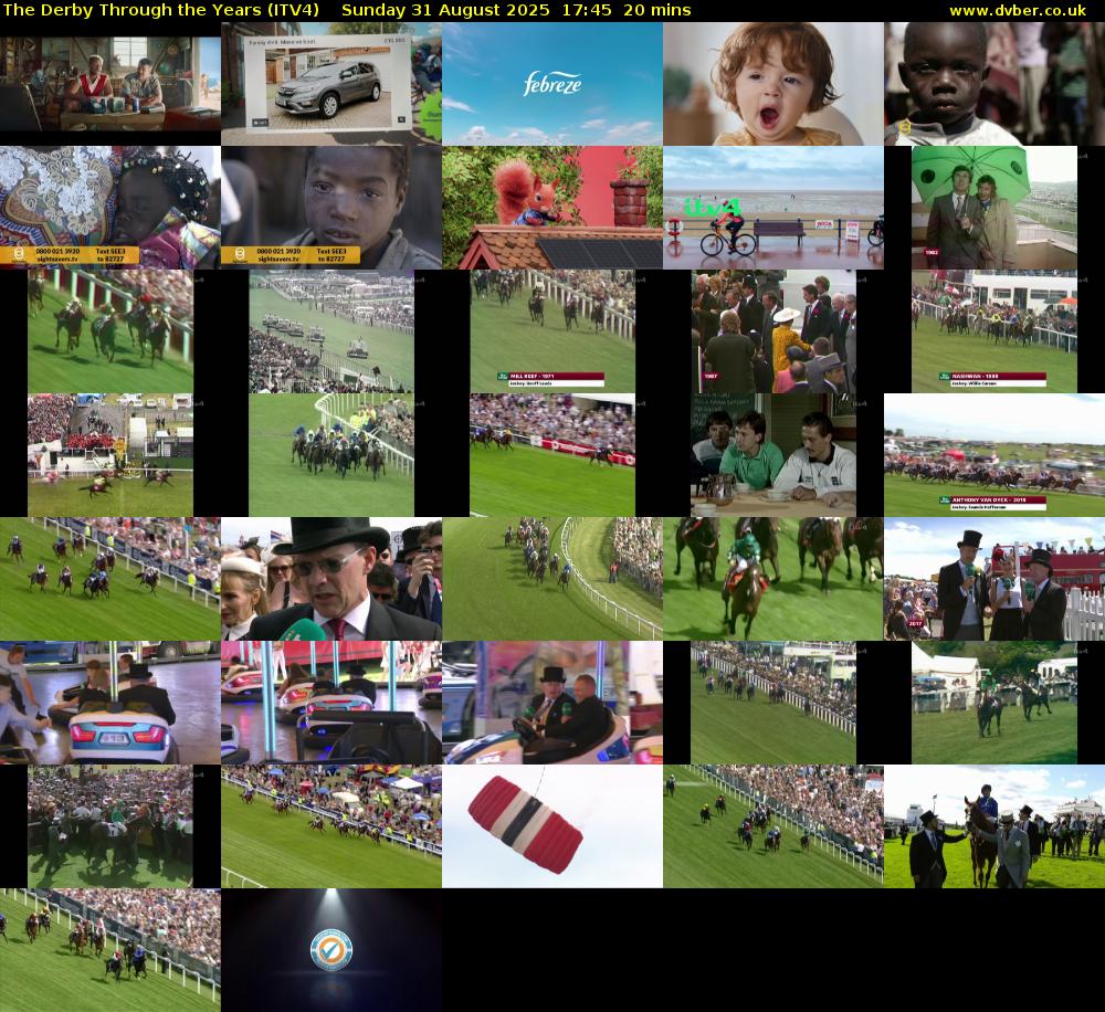 The Derby Through the Years (ITV4) Sunday 31 August 2025 17:45 - 18:05