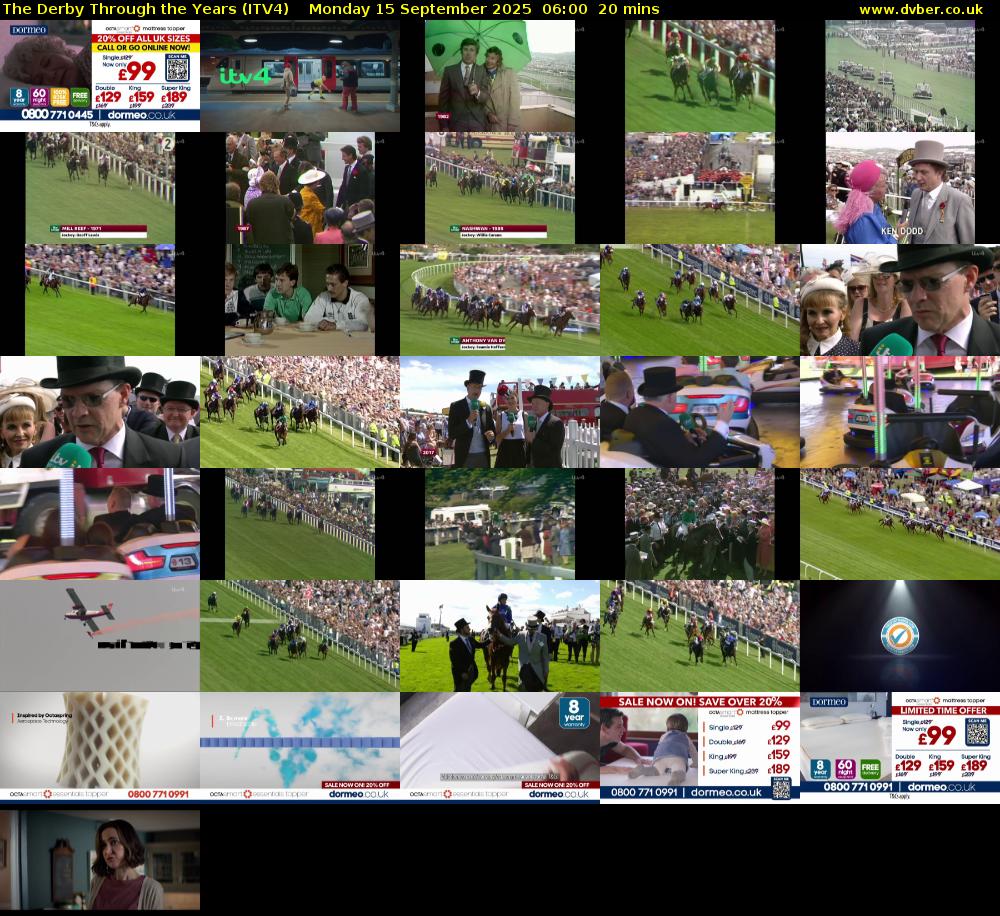 The Derby Through the Years (ITV4) Monday 15 September 2025 06:00 - 06:20