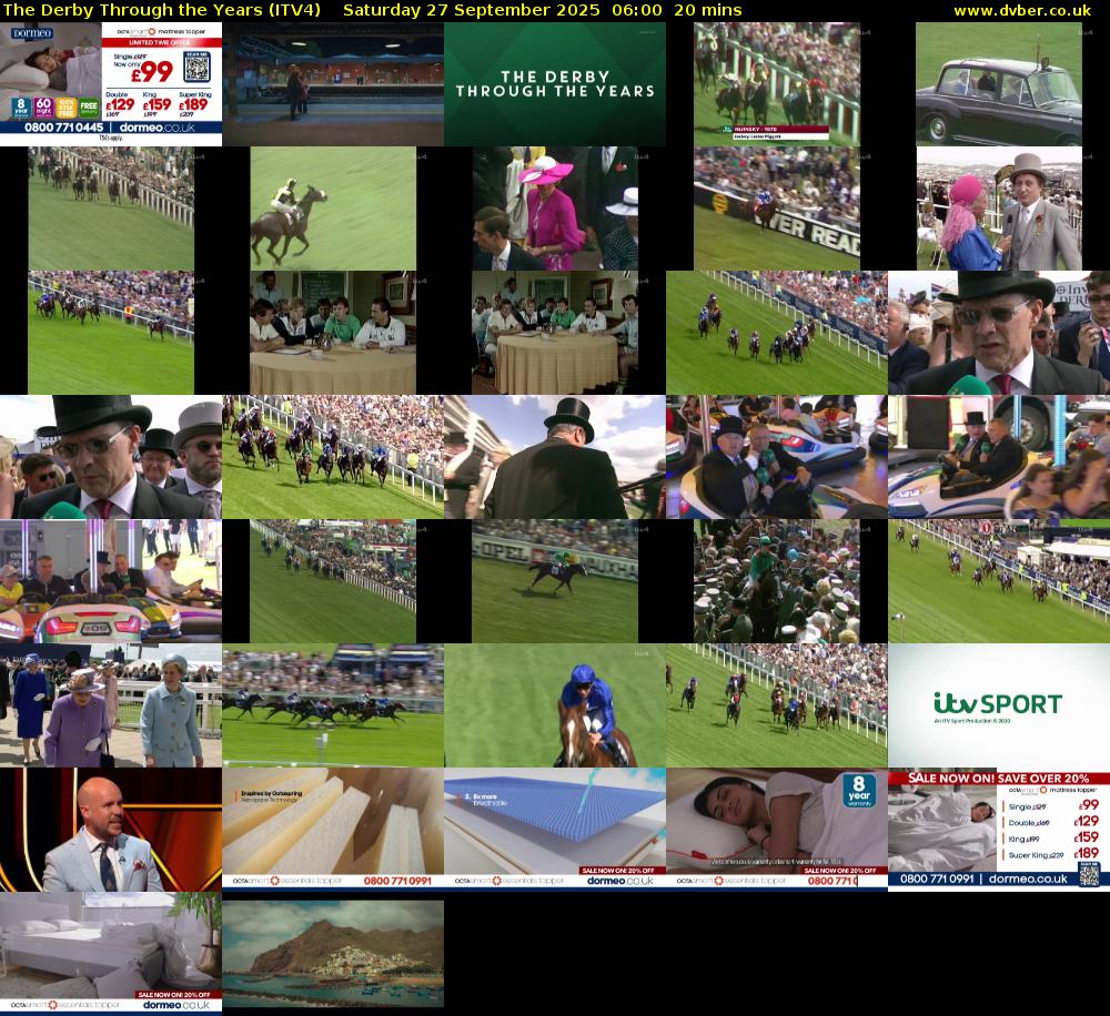 The Derby Through the Years (ITV4) Saturday 27 September 2025 06:00 - 06:20