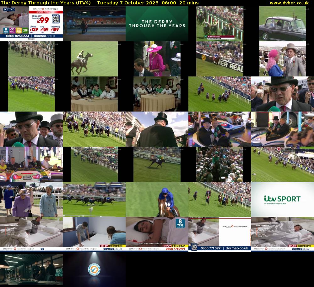 The Derby Through the Years (ITV4) Tuesday 7 October 2025 06:00 - 06:20