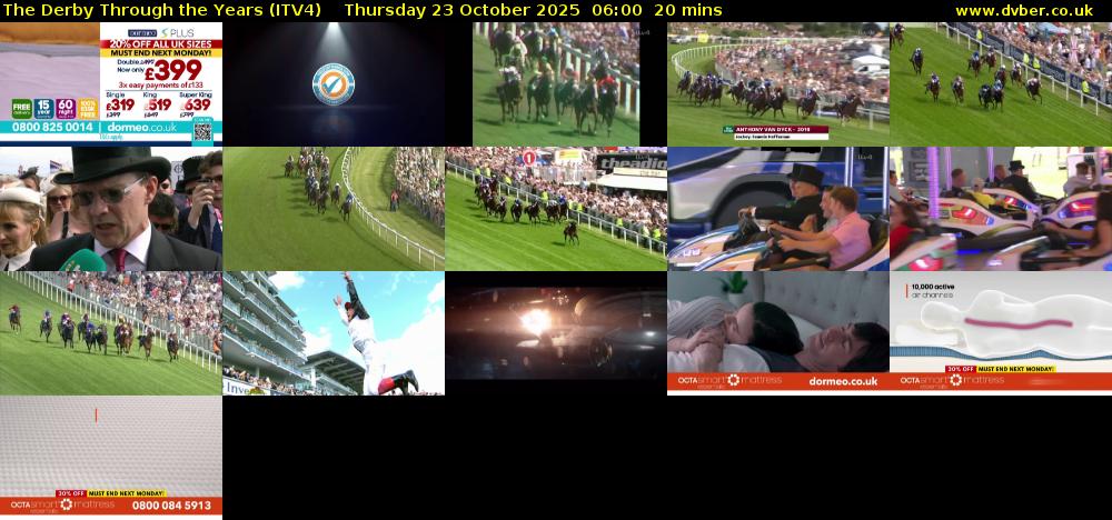 The Derby Through the Years (ITV4) Thursday 23 October 2025 06:00 - 06:20