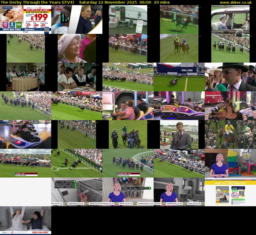 The Derby Through the Years (ITV4) Saturday 22 November 2025 06:00 - 06:20