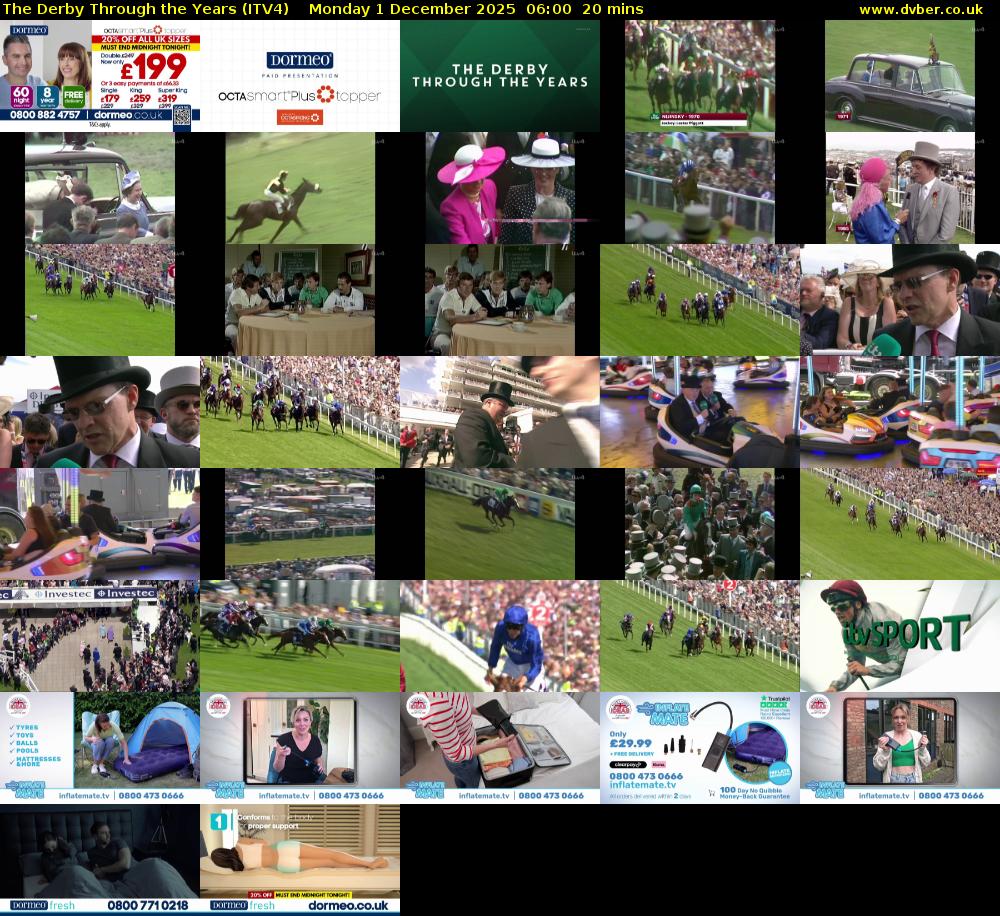 The Derby Through the Years (ITV4) Monday 1 December 2025 06:00 - 06:20