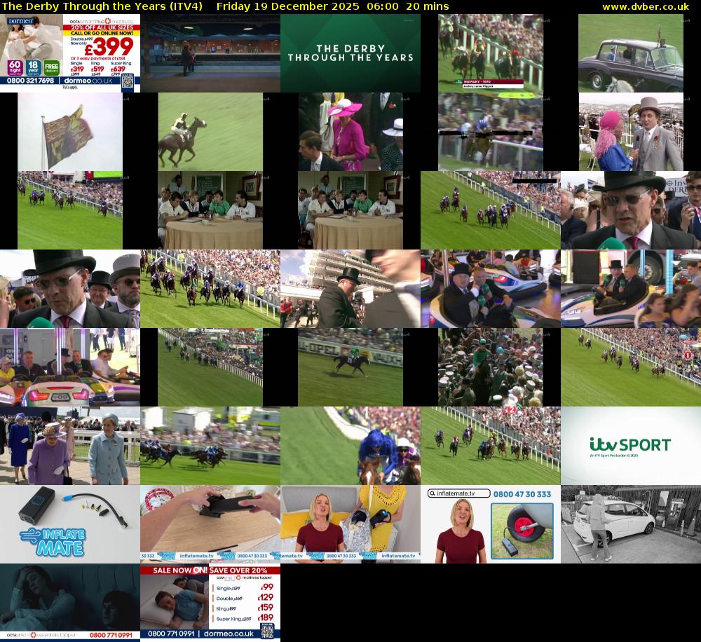 The Derby Through the Years (ITV4) Friday 19 December 2025 06:00 - 06:20