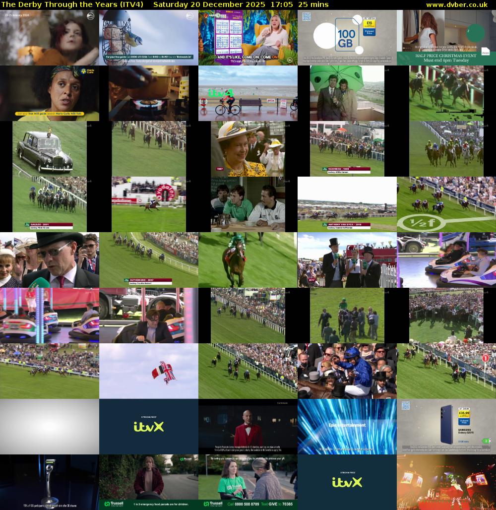 The Derby Through the Years (ITV4) Saturday 20 December 2025 17:05 - 17:30