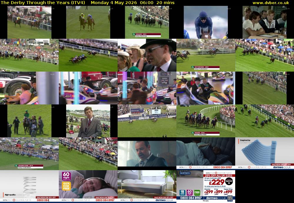 The Derby Through the Years (ITV4) Monday 4 May 2026 06:00 - 06:20