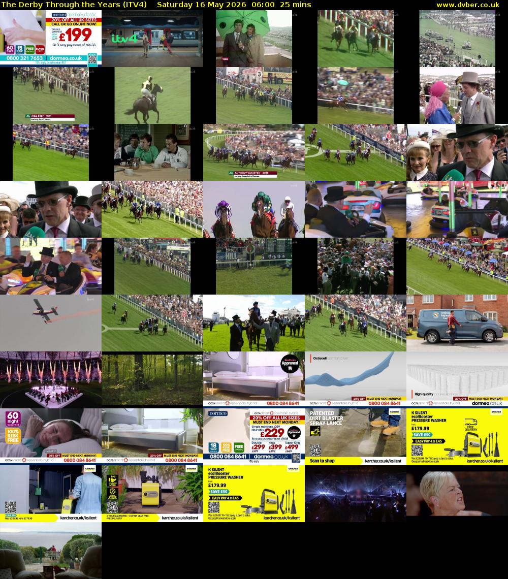 The Derby Through the Years (ITV4) Saturday 16 May 2026 06:00 - 06:25