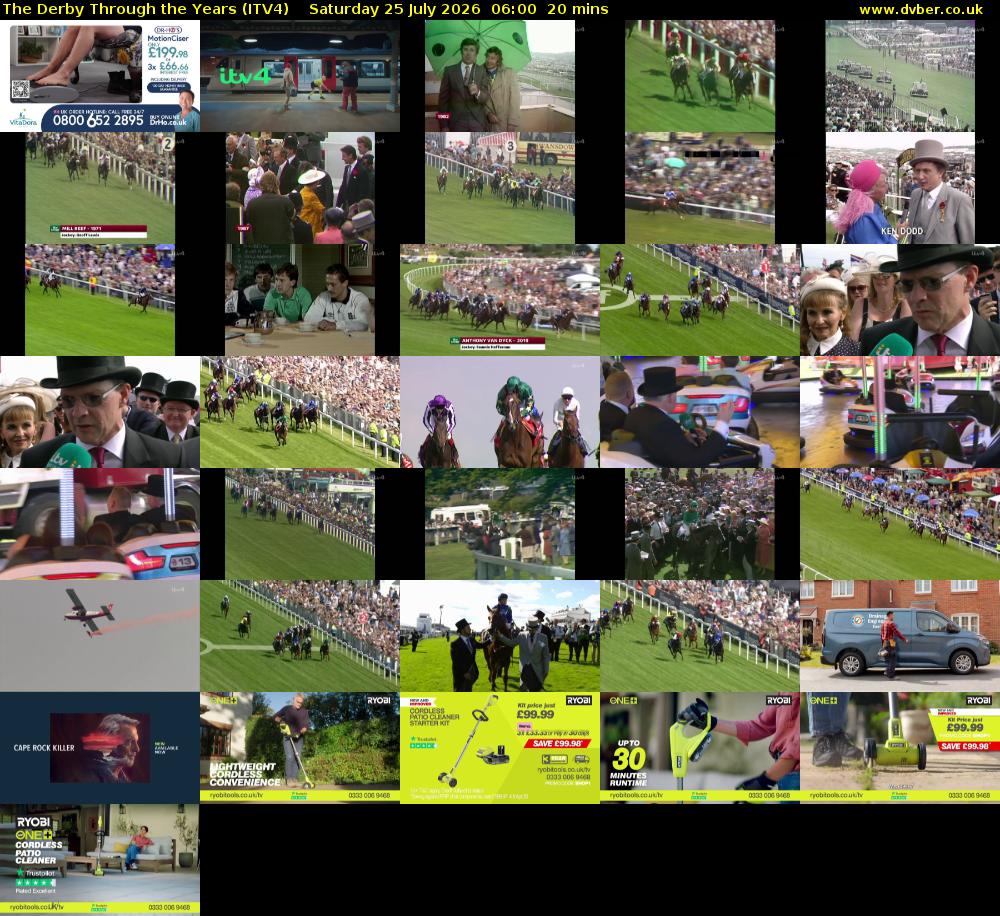 The Derby Through the Years (ITV4) Saturday 25 July 2026 06:00 - 06:20