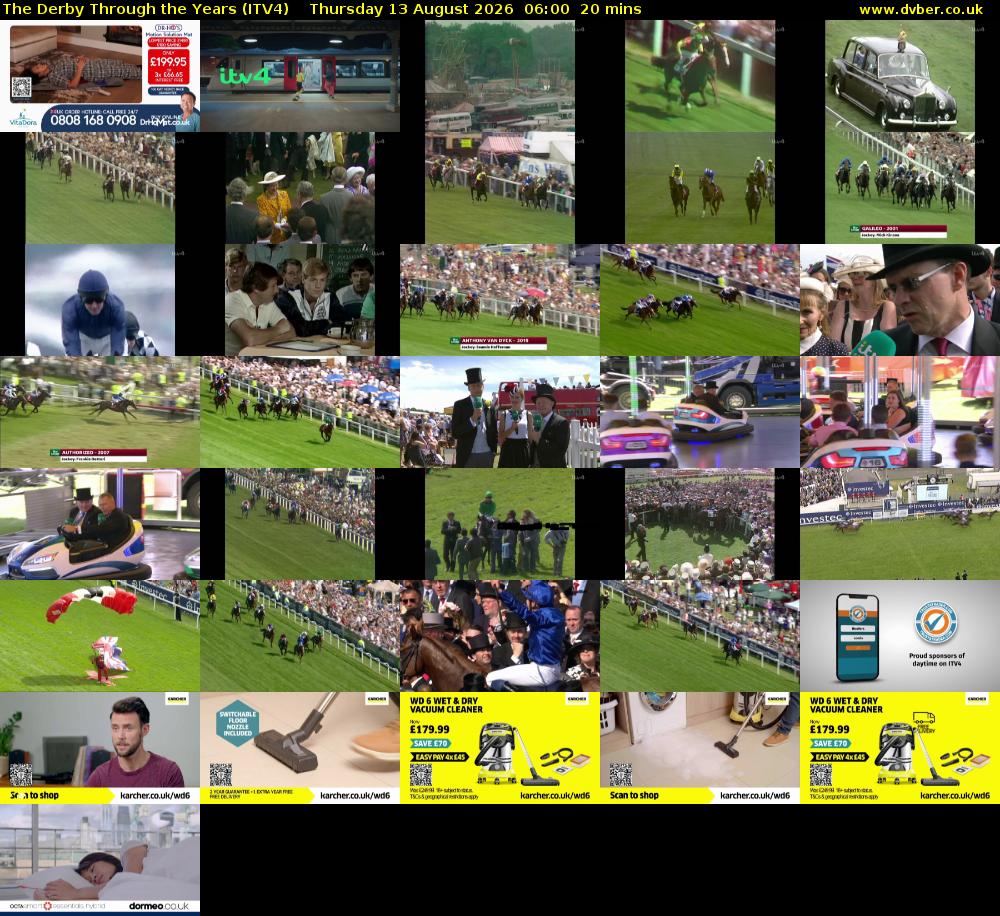 The Derby Through the Years (ITV4) Thursday 13 August 2026 06:00 - 06:20