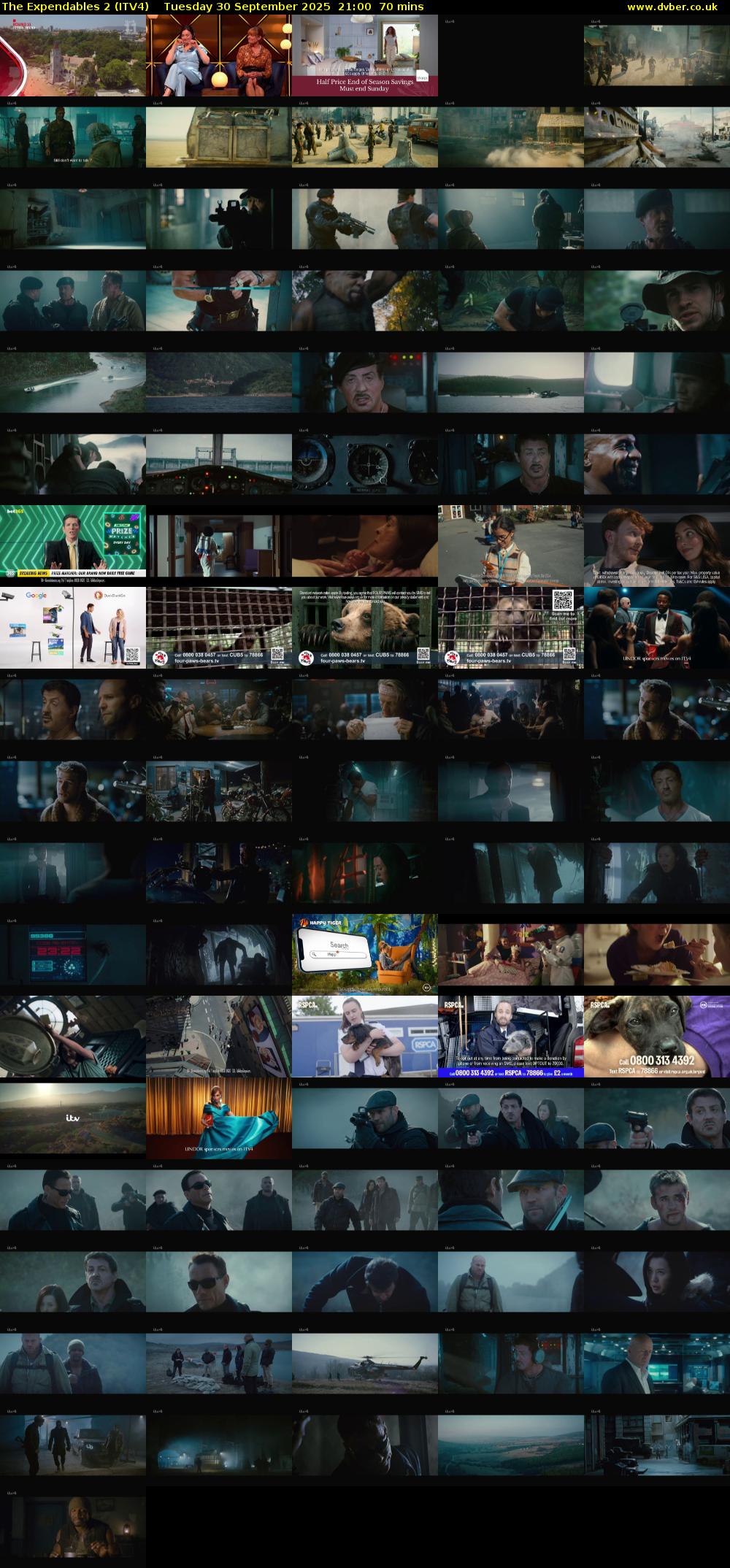 The Expendables 2 (ITV4) Tuesday 30 September 2025 21:00 - 22:10