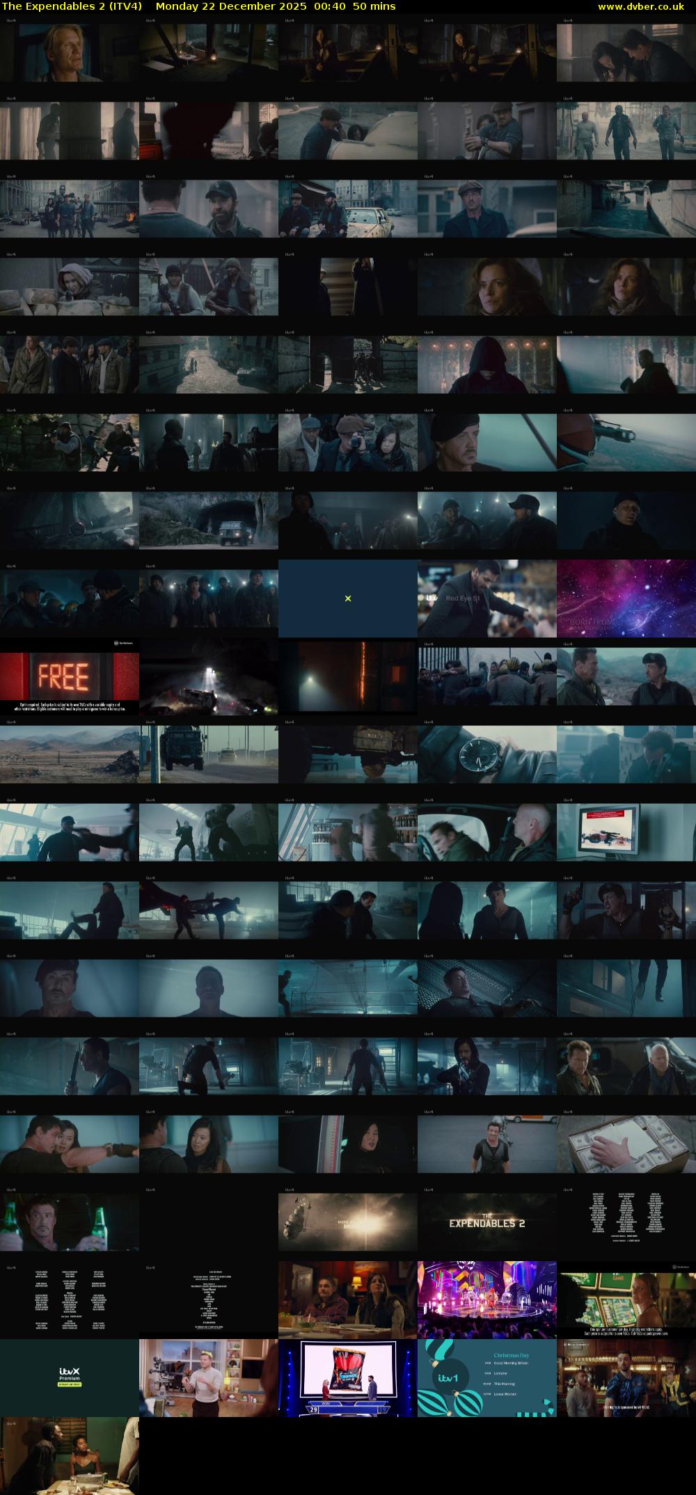 The Expendables 2 (ITV4) Monday 22 December 2025 00:40 - 01:30