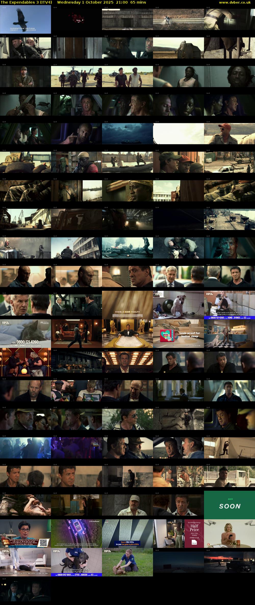 The Expendables 3 (ITV4) Wednesday 1 October 2025 21:00 - 22:05