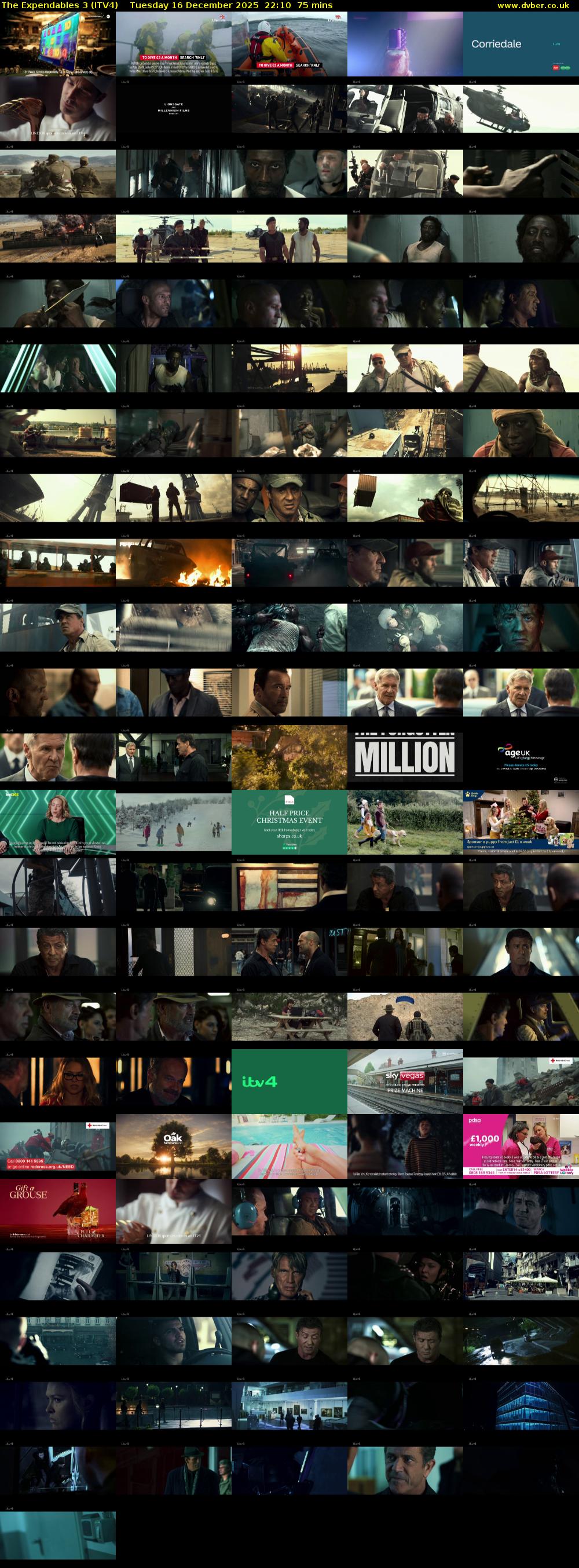 The Expendables 3 (ITV4) Tuesday 16 December 2025 22:10 - 23:25