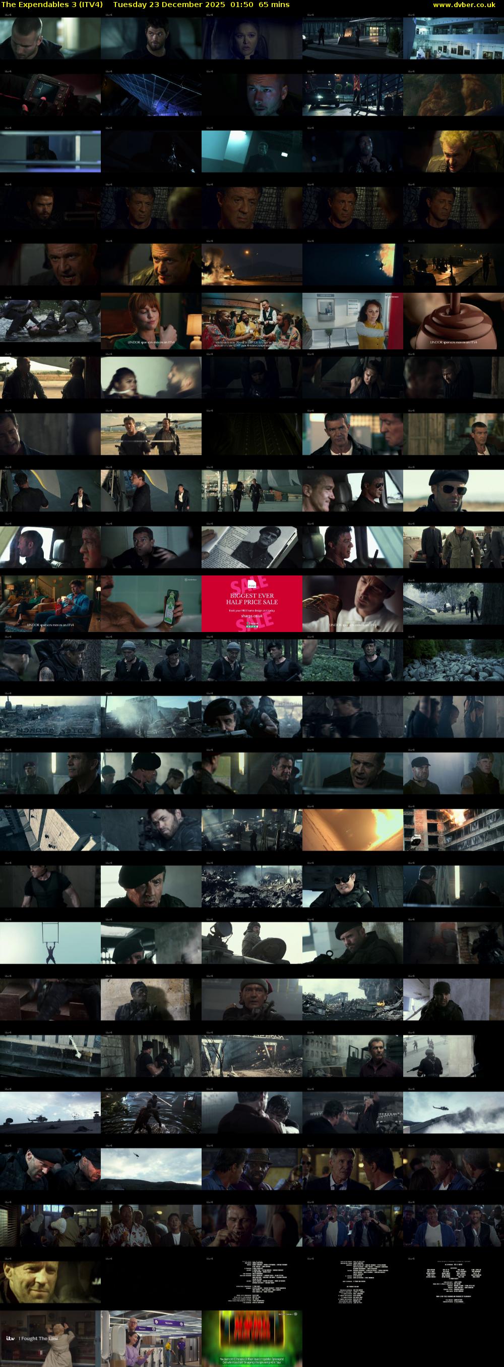 The Expendables 3 (ITV4) Tuesday 23 December 2025 01:50 - 02:55