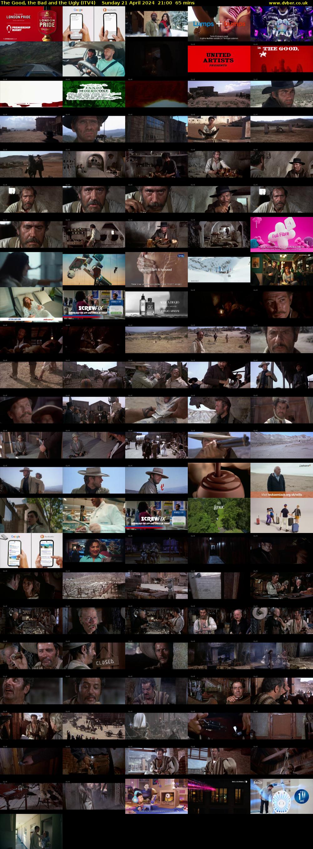 The Good, the Bad and the Ugly (ITV4) Sunday 21 April 2024 21:00 - 22:05