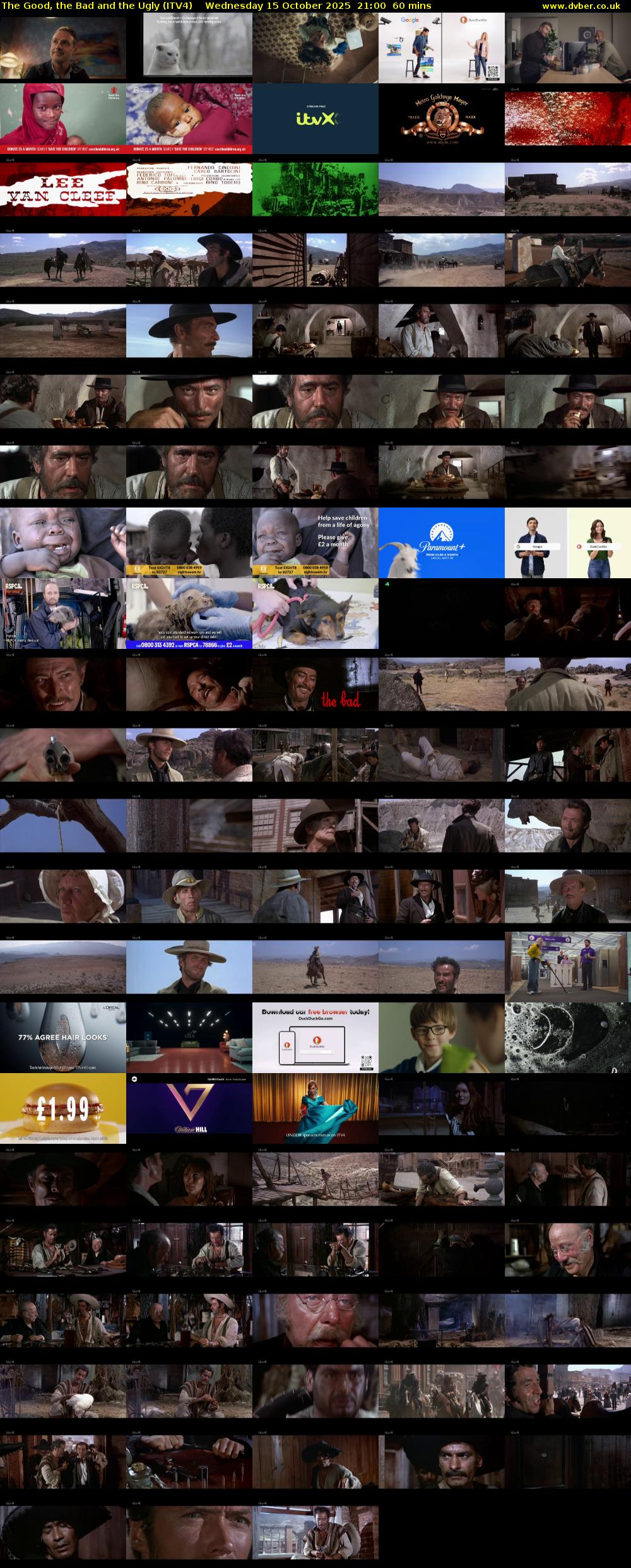 The Good, the Bad and the Ugly (ITV4) Wednesday 15 October 2025 21:00 - 22:00