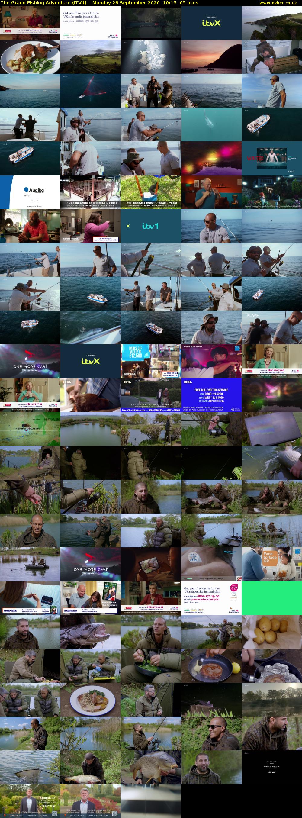 The Grand Fishing Adventure (ITV4) Monday 28 September 2026 10:15 - 11:20