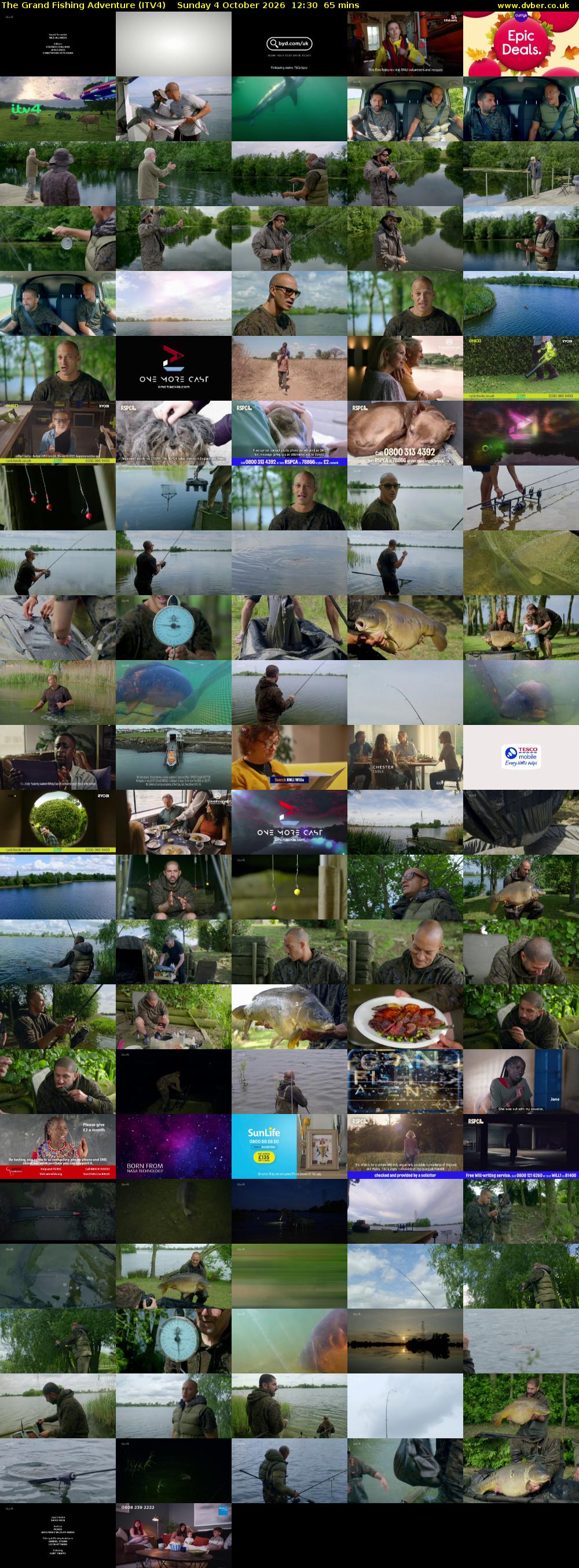 The Grand Fishing Adventure (ITV4) Sunday 4 October 2026 12:30 - 13:35