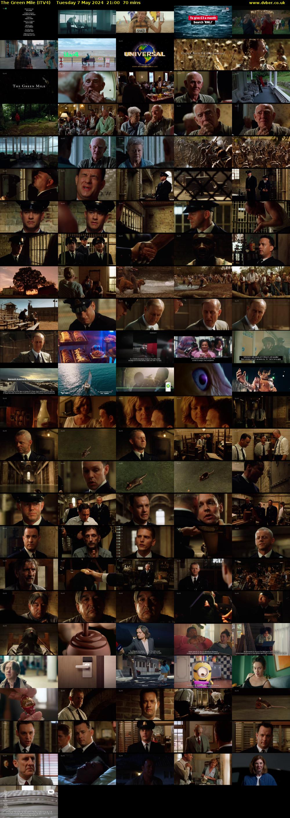 The Green Mile (ITV4) Tuesday 7 May 2024 21:00 - 22:10