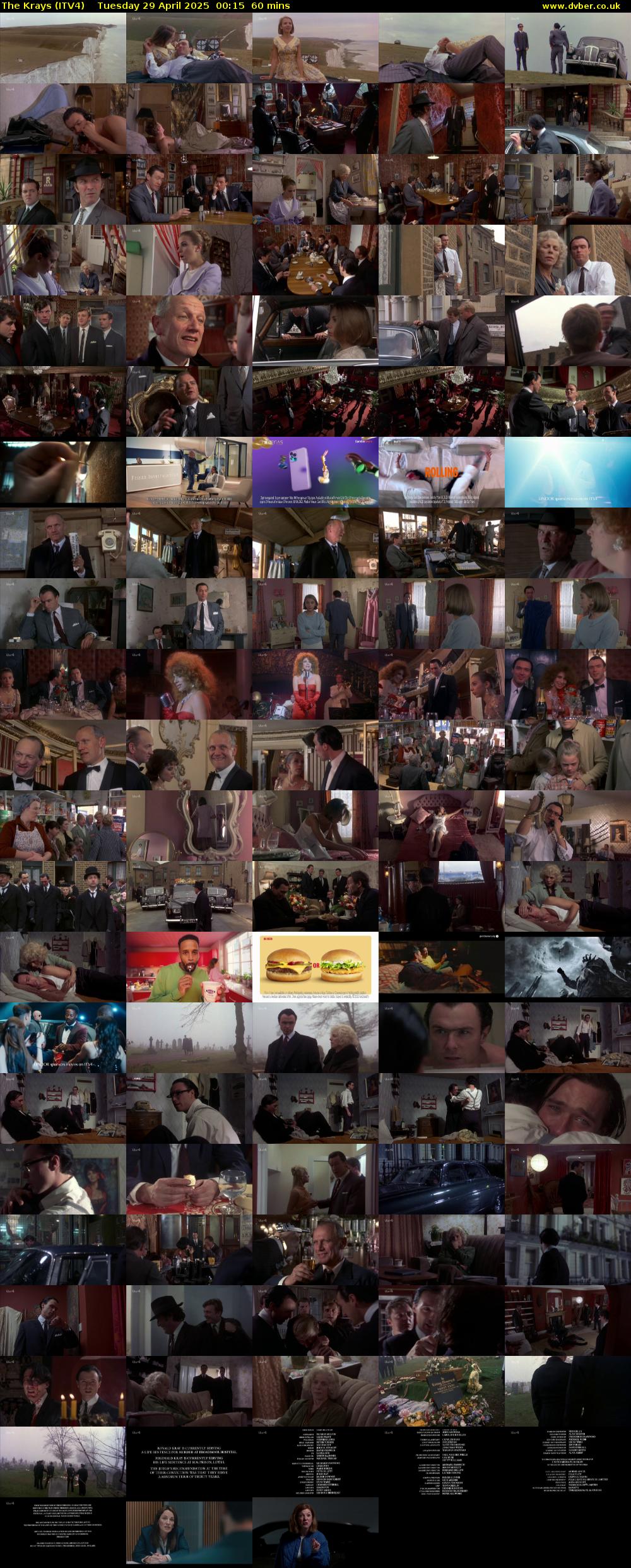 The Krays (ITV4) Tuesday 29 April 2025 00:15 - 01:15