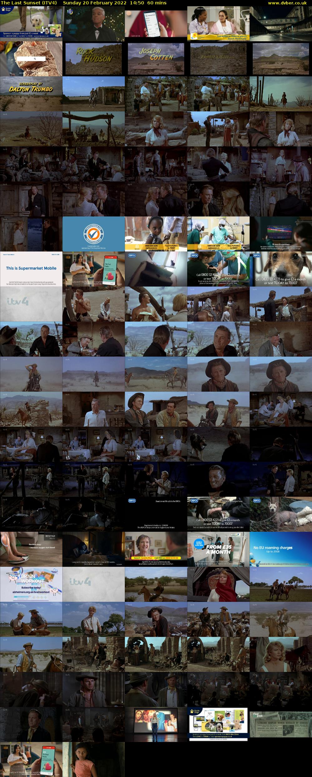 The Last Sunset (ITV4) Sunday 20 February 2022 14:50 - 15:50