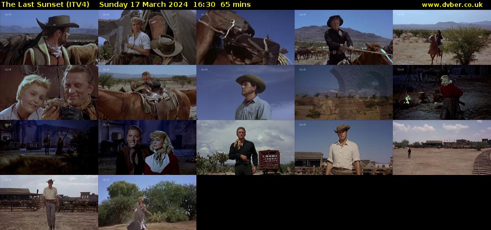 The Last Sunset (ITV4) Sunday 17 March 2024 16:30 - 17:35