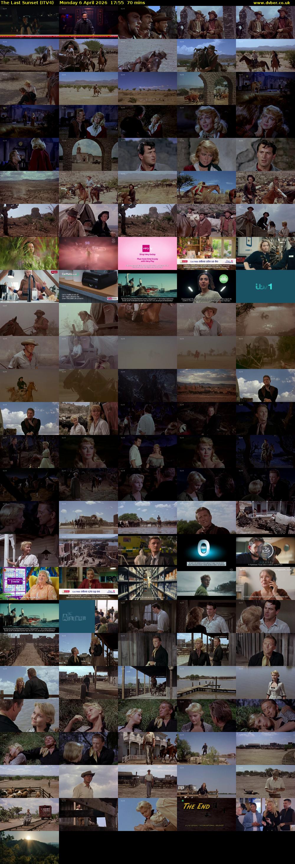 The Last Sunset (ITV4) Monday 6 April 2026 17:55 - 19:05