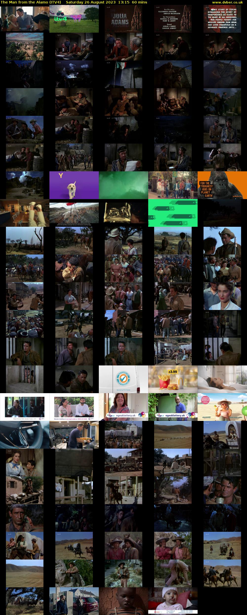 The Man from the Alamo (ITV4) Saturday 26 August 2023 13:15 - 14:15