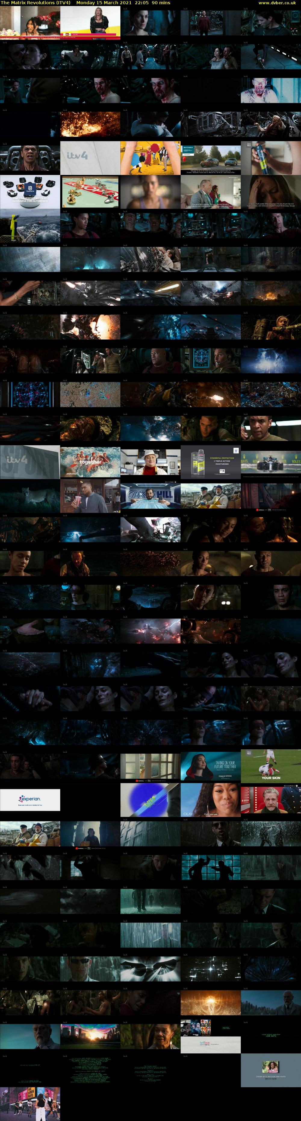 The Matrix Revolutions (ITV4) Monday 15 March 2021 22:05 - 23:35