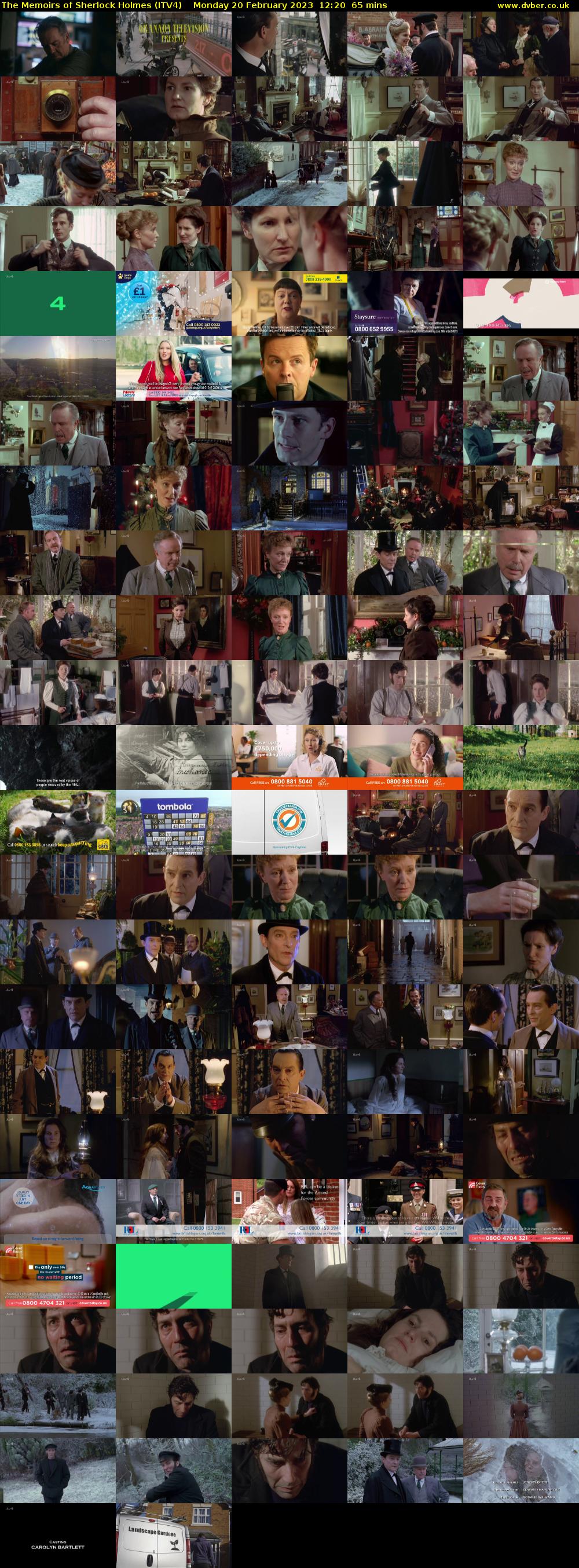 The Memoirs of Sherlock Holmes (ITV4) Monday 20 February 2023 12:20 - 13:25