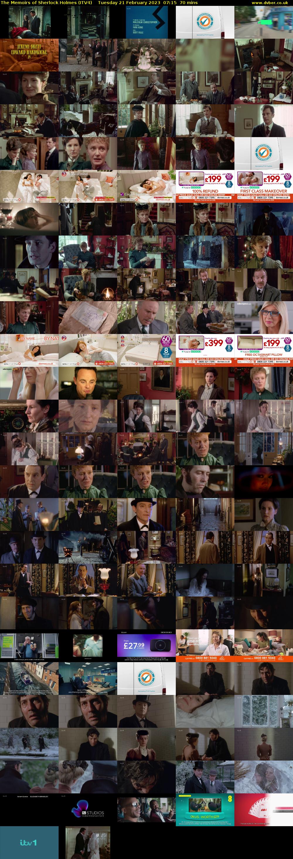 The Memoirs of Sherlock Holmes (ITV4) Tuesday 21 February 2023 07:15 - 08:25