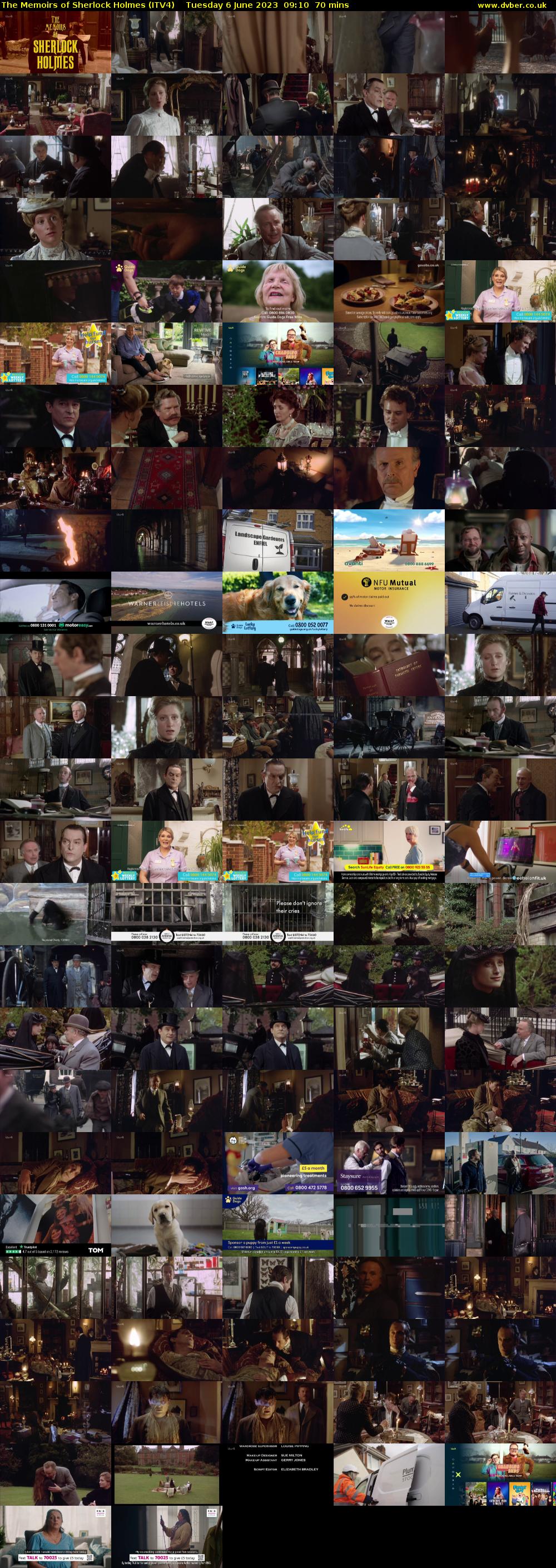 The Memoirs of Sherlock Holmes (ITV4) Tuesday 6 June 2023 09:10 - 10:20