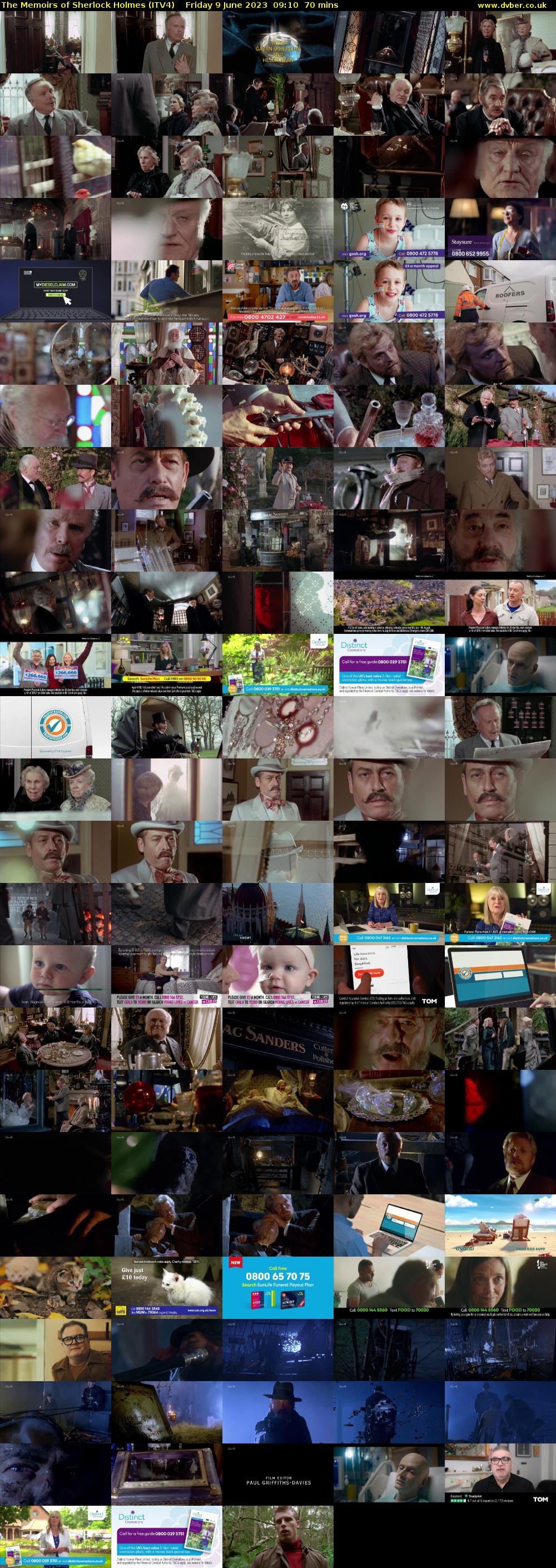 The Memoirs of Sherlock Holmes (ITV4) Friday 9 June 2023 09:10 - 10:20
