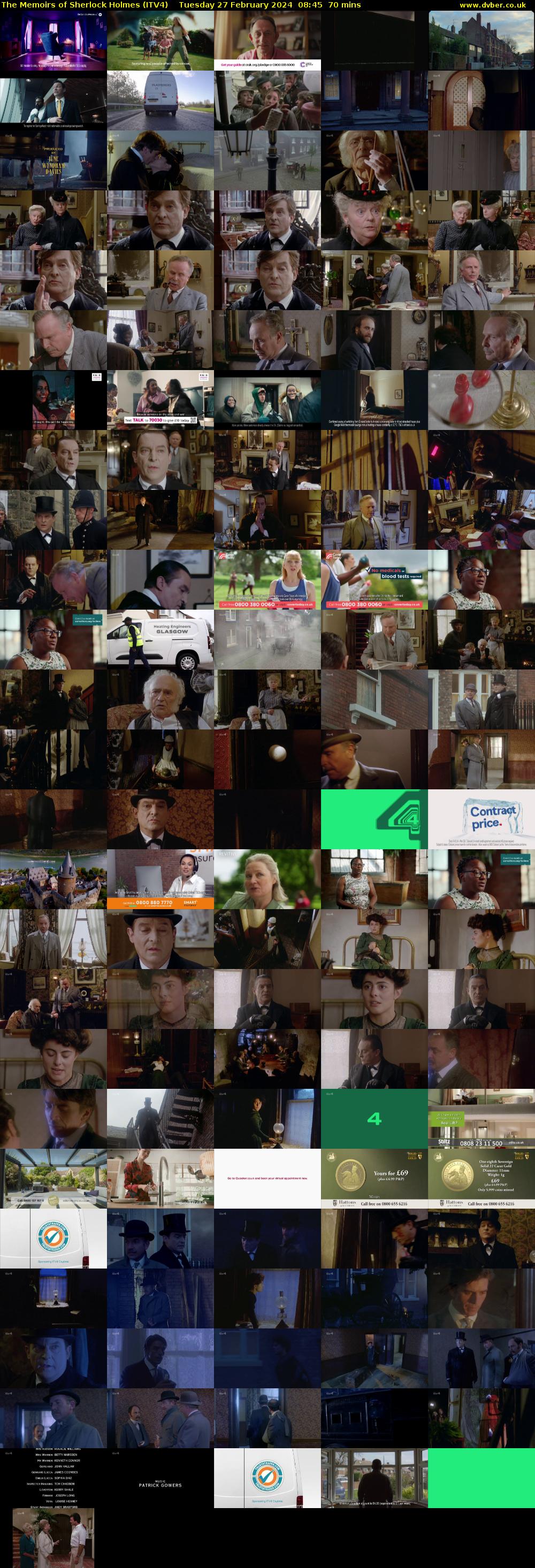 The Memoirs of Sherlock Holmes (ITV4) Tuesday 27 February 2024 08:45 - 09:55