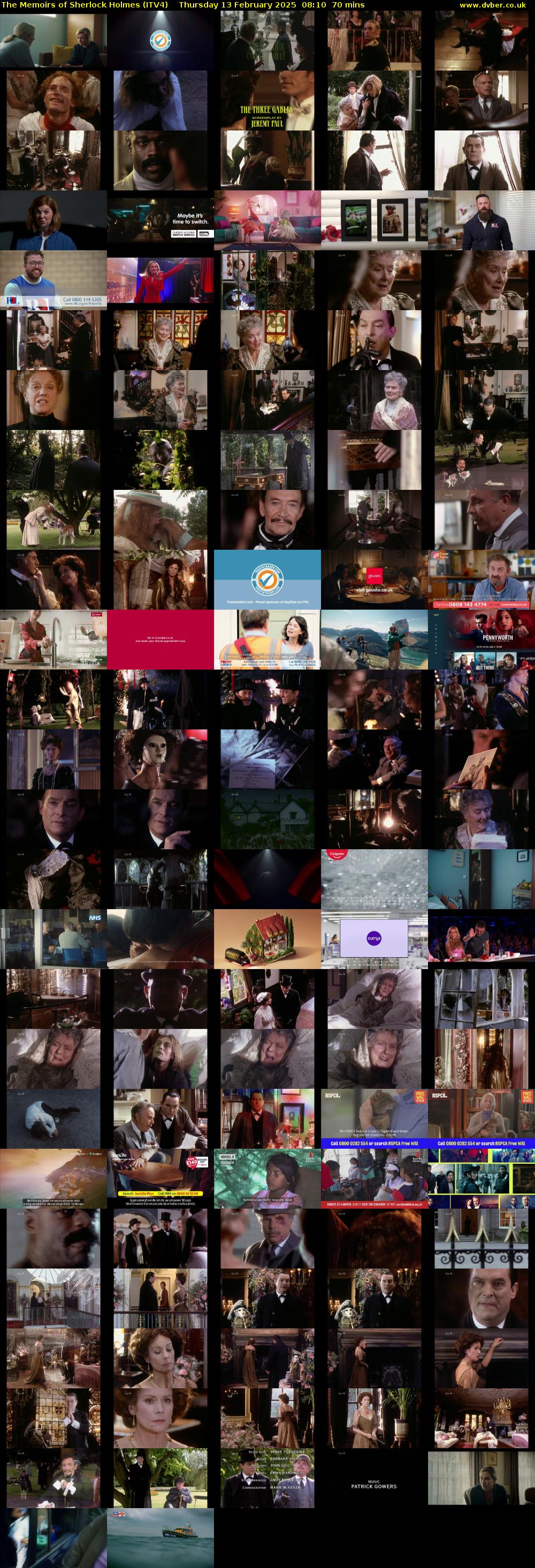 The Memoirs of Sherlock Holmes (ITV4) Thursday 13 February 2025 08:10 - 09:20